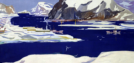 «Зимний пейзаж гуашью»