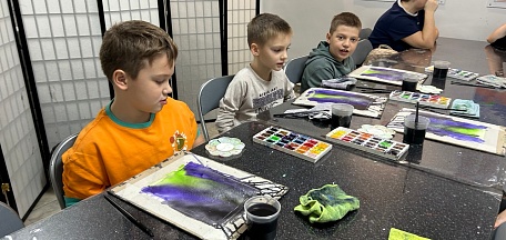 Состоялся мастер-класс «Как приручить акварель. Прием "Мокрым по мокрому»