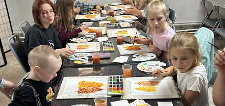 Мастер-класс в акварельной технике «Золотой пейзаж»