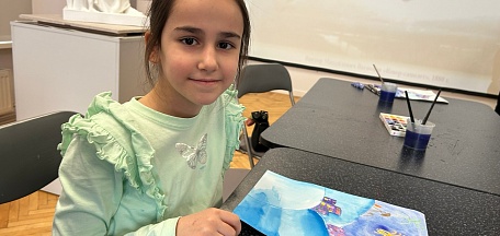 Мероприятие творческой частью в смешанной технике «Праздничный салют» для воспитанников детского лагеря Кадетской школы