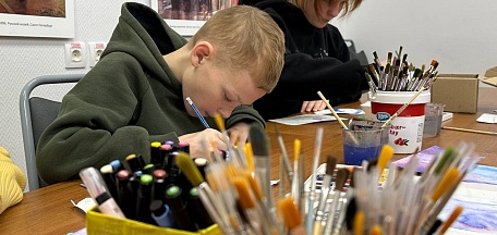 Новогодняя открытка акарелью