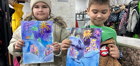 Мероприятие творческой частью в смешанной технике «Праздничный салют» для воспитанников 2 отряда детского лагеря гимназии№10